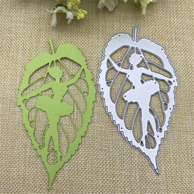 Green leaf mädchen Metall schneiden stirbt form Runde loch label tag Sammelalbum papier handwerk messer form klinge punch schablonen stirbt