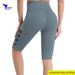 Quick Dry Summer Yoga Short Pants Women Sexy High Waist Running Leggings Compression Fitness Gym Shorts Sportswear Tights Custom