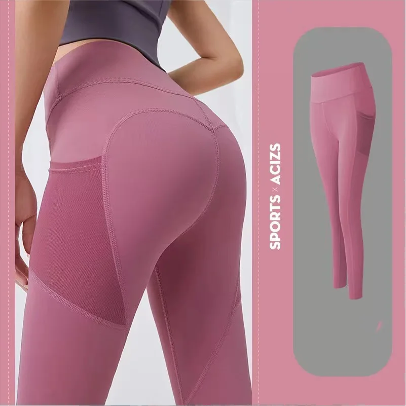 Yotee Hyperflex Naadloze Yoga Broek Leggings Fashion Pocket Stretch Gym Running Wear Sportkleding Atletiek Leggings