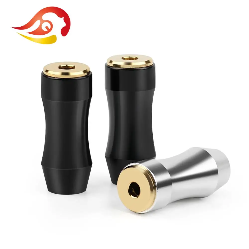 QYFANG 2.5mm Headphone Female Audio Jack 3 Contact HiFi Earphone Plug Metal Adapter Bright Aluminum Alloy Shell Wire Connector