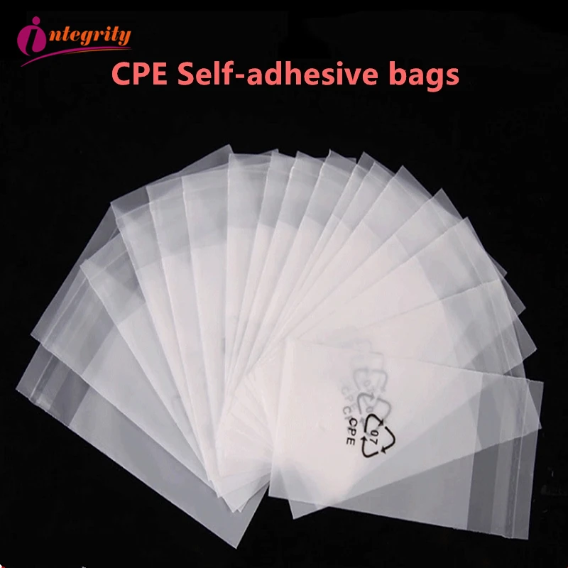 10000pcs 10x(13+2)Cm Self-Adhesive CPE Bag Merchandise Electronics Gift Bags Sealing CPE Bags CPE Frosted Plastic Pack Pouches