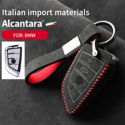 for BMW key case X1 X3 X5 X6 X7 1/3/5/6/7 series G30 G20 G32 G11 F20 Z4 F48 F39 G01 G02 F15 F16 G07 Alcantara suede blade cover