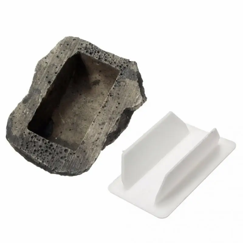 Sleutel Veilig Stash Hollow Secret Grappige Modderige Rock Stone Zaak Box Home Garden Decor Security Gift