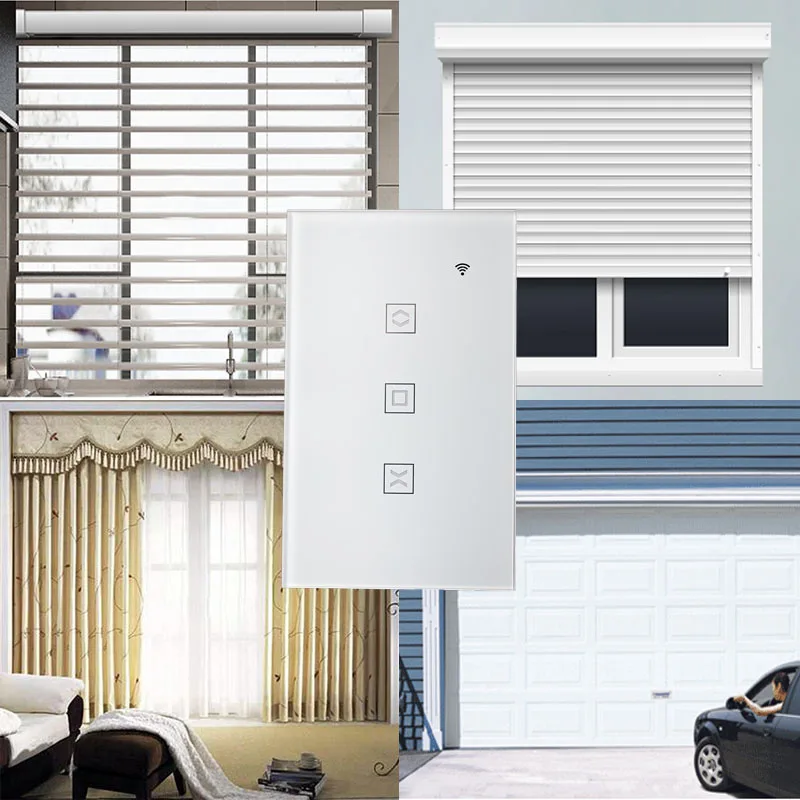 Tuya WiFi Smart Switch for Motorized Roller Shutter Blinds Curtain App Remote Control Voice Command Works with Alexa Google Home