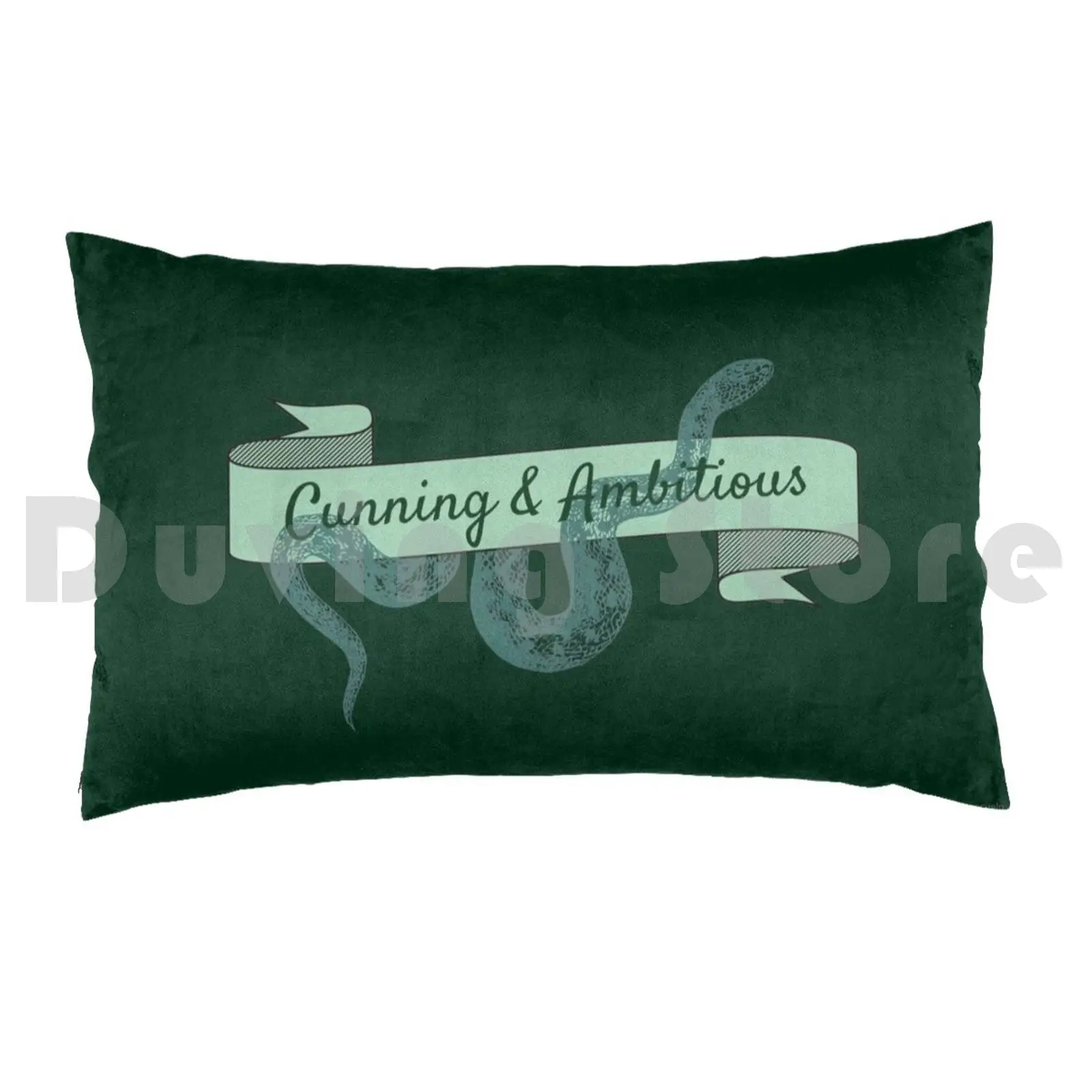 Slithering Serpent Pillow Case Printed 35x50 Ravenclaw Slytherin Hufflepuff Jk Rowling Hp House Snake