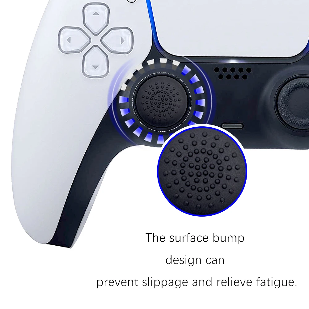 8Pcs PS5 Controller จุดซิลิโคนเพิ่ม Anti-Slip Thumb Stick Grips ปุ่ม Caps สำหรับ Playstation 5 /PS4