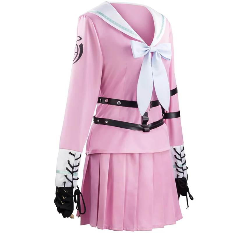 Danganronpa V3 Miu Iruma Cosplay  Girls Dress Sailor Suit Full set  Wigs Sets Free Belt Puttee Arm Strap Collar Socks Goggles