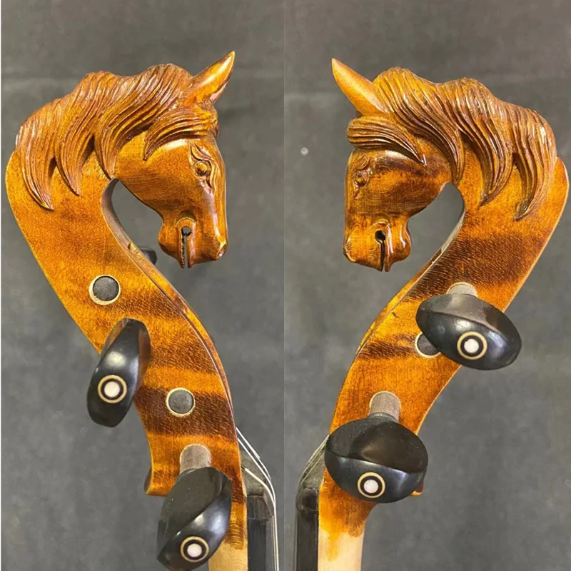 Strad style SONG Maestro 4/4 violin,carving Horse head ,powerful sound