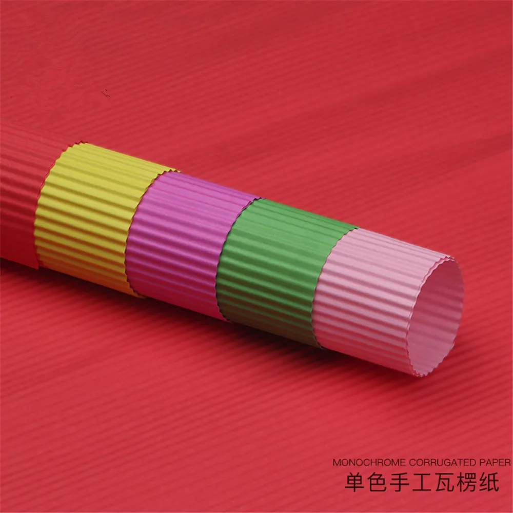 Colored Corrugated Wrinkle Paper, Thickened Handmade Craft, Origami Material, Kindergarten Origami, 20 Affordable S