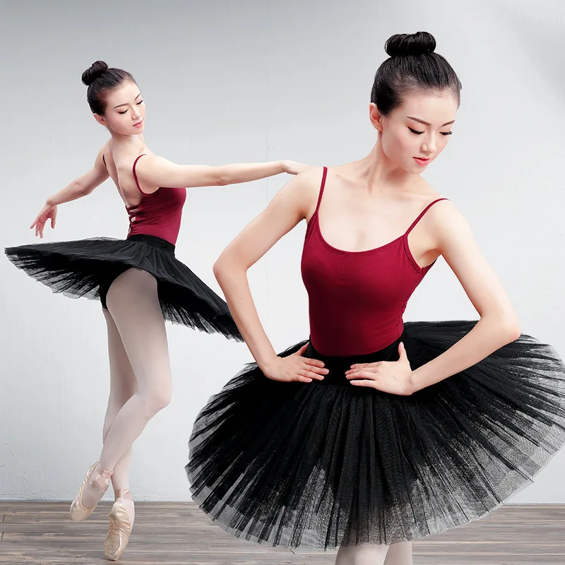 

Professional Platter Tutu Black White Red Ballet Dance Costume For Women Tutu Ballet adult Ballet dance Skirt with 2colors new