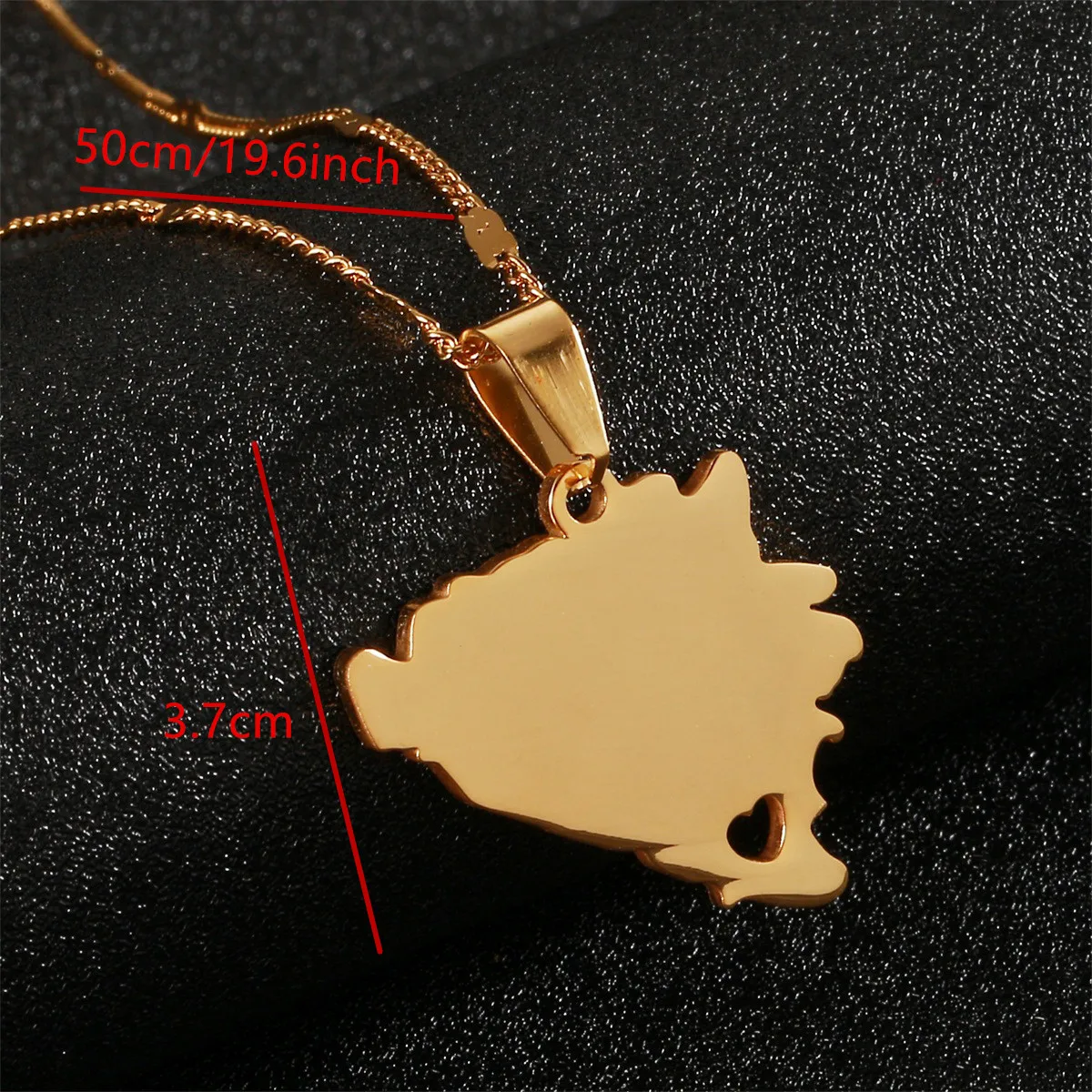 Stainless Steel Bosnia and Herzegovina Map Pendant Necklaces Bosnian Maps Chain Jewelry