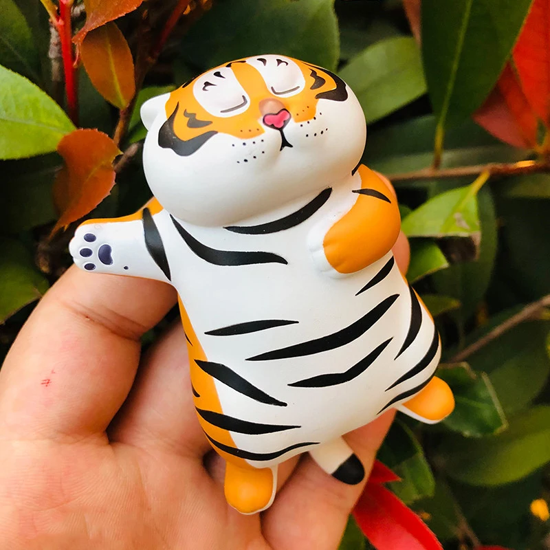 Original Anime Fat Tiger Series Blind Box Guess Bag Action Figure Toys Kawaii Desktop Model Doll Girlfriend Gift Collection