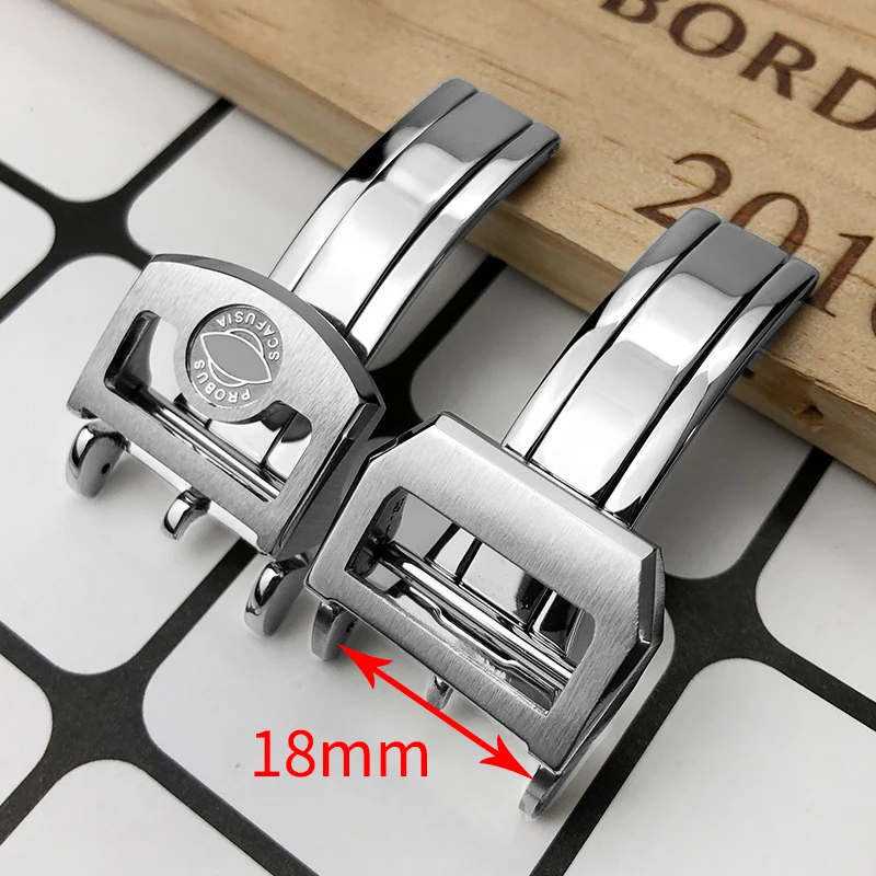 316L Stainless Steel 18mm 20mm Deployment Watch Buckle fit for IWC Big Pilot Spitfire Leather Watchband Folding Clasp Free Tools