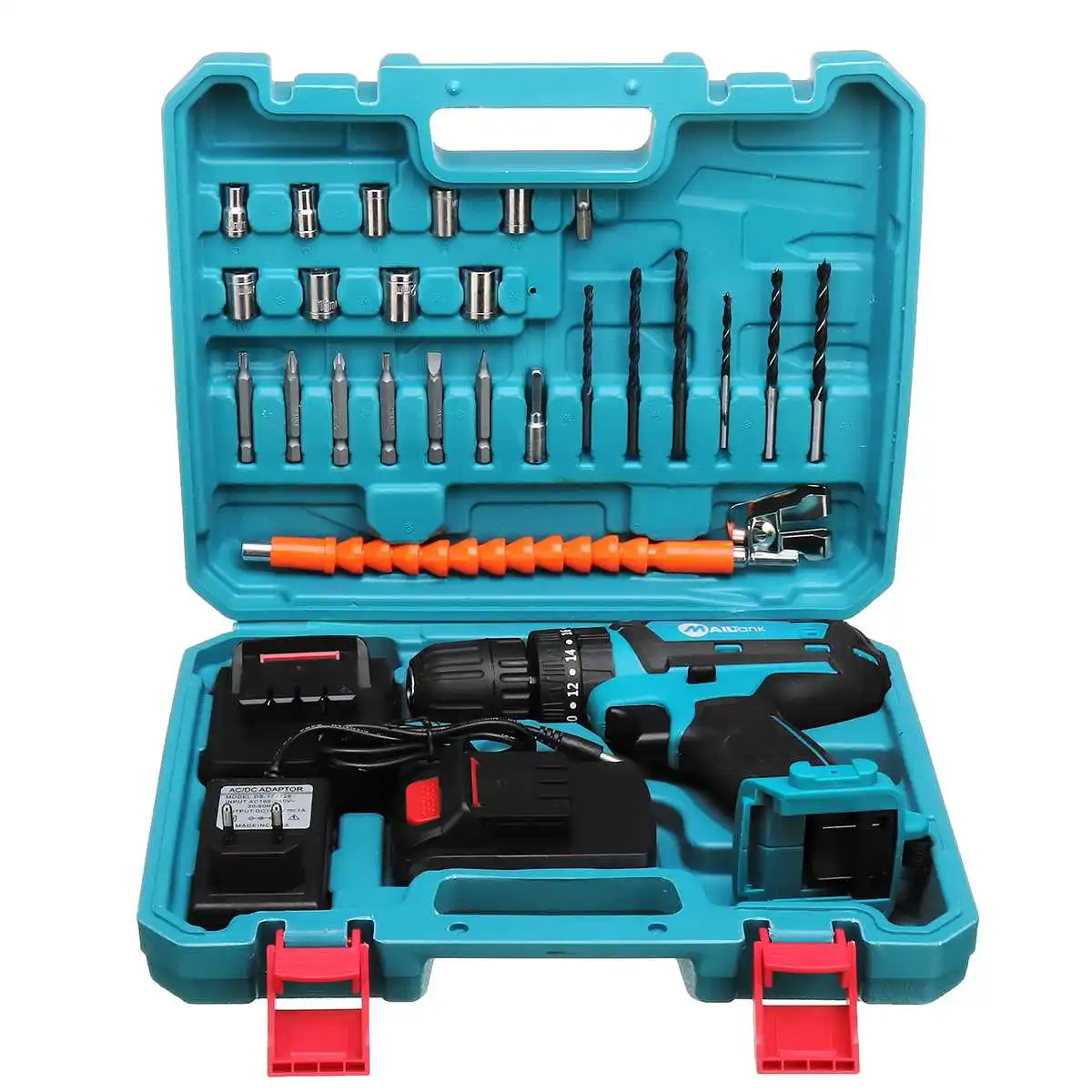 Electric Drill Cordless Drill 32V 2 Speed 3 IN1 Electric Screwdriver Hammer Power Driver with 1 Lithium-Ion Battery Power Tool