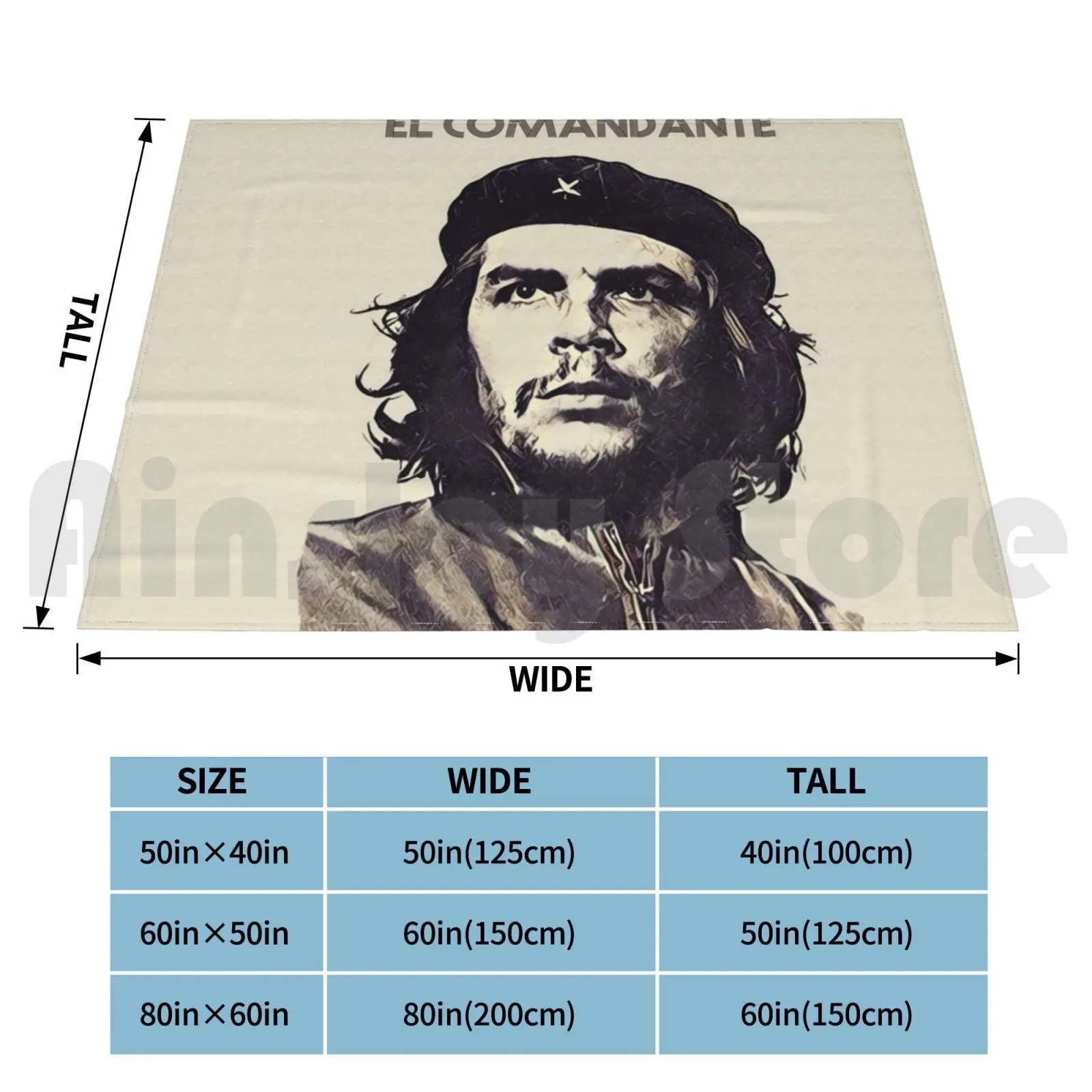 Che Guevara As El Comandante Of Cuba Blanket Fashion Custom Che Che Guevara Revolution Communism Cuba Communist