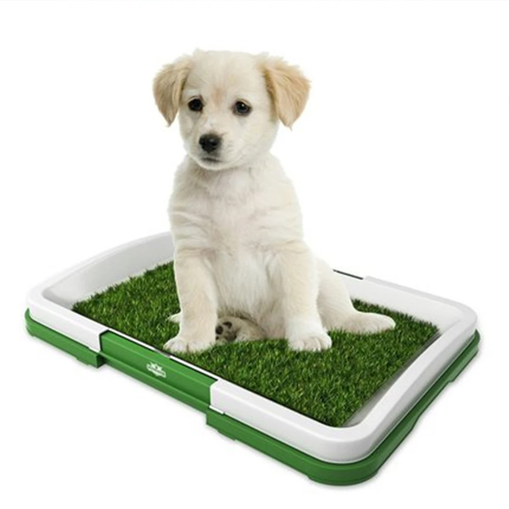 

Portable Dog Training Toilet Indoor Puppy Potty Pad Simulation Lawn Pee Mat Easy To Clean Grass Pad Pet Lawn Type Flat Toilet