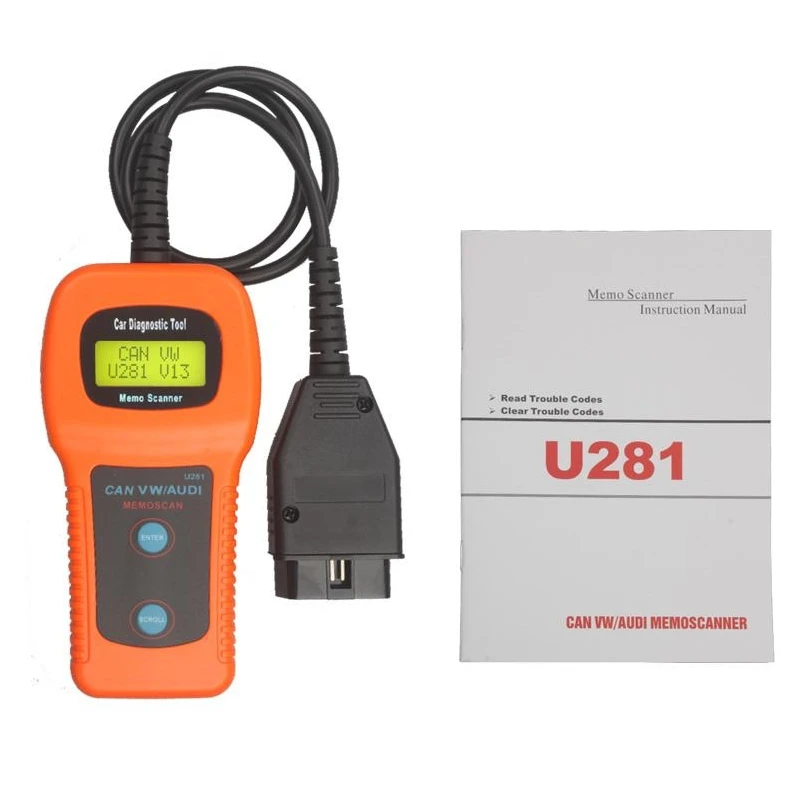 OBD2 OBDII Memo Scanner U281 Code Reader Reading and Erasing Trouble Code diagnostic Tool U281 Code Reader CAN-BUS Scanner yun yifree update 2 years launh x431 pro3s pad5 v2 0 auto obd2 full system ecu coding key programming escaner diagnostic tool