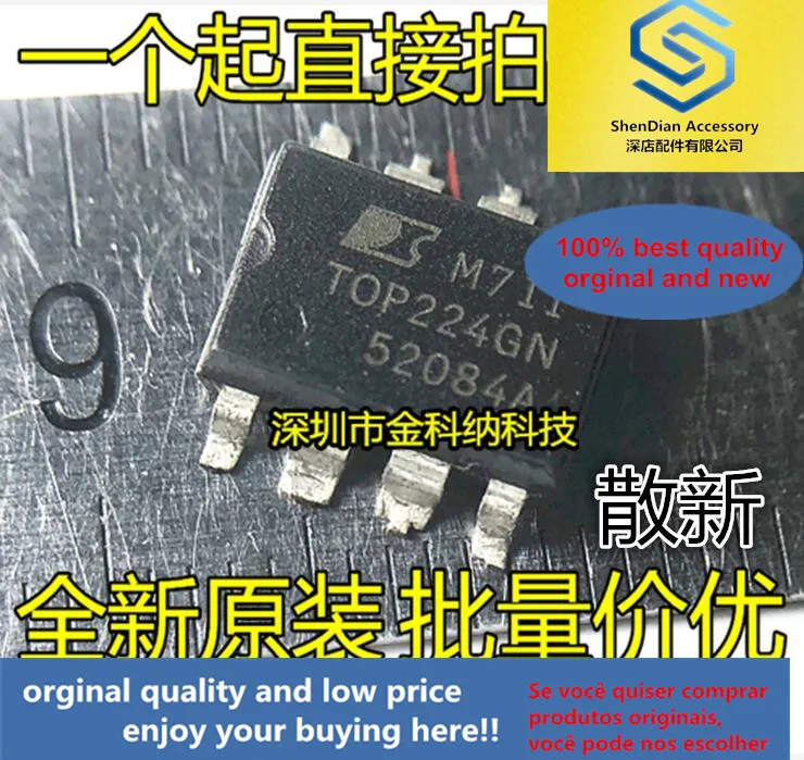 10pcs only orginal new TOP224 TOP224GN Power management integrated IC SMD SOP-8 TOP224GN