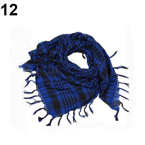 Bufanda a cuadros para hombre y mujer, pañuelo ligero con borlas, estilo árabe, desierto, Shemagh, KeffIyeh, Pashmina, estampado a cuadros, gran