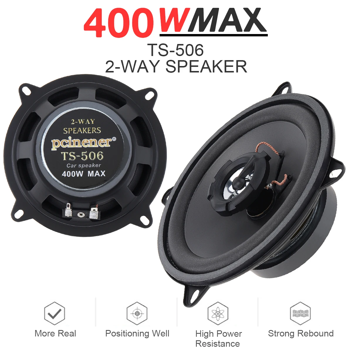 1 /2 pcs 5 Inch Car Speakers 400W 2-Way Universal Subwoofer Car Audio Music Stereo Full Range Speakers for Car Auto Speaker