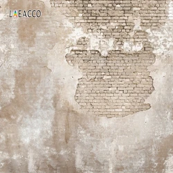 Laeacco Old Cement Brick Wall Backdrops Solid Color Grunge Portrait Photography Backgrounds Baby Newborn Photophone Photo Studio