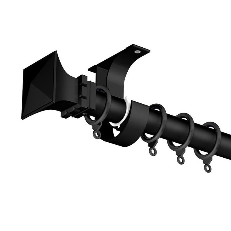 سبائك الألومنيوم الأبيض نانو الصمت الحبيب الستار قضيب واحد مزدوج قضبان الجانب تركيب المسارات إكسسوارات الستائر #4