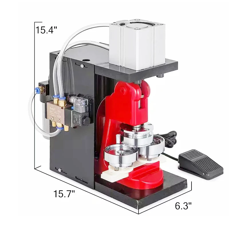 

0.5W Pneumatic Badge making machine 25/32/37/44/50/56/58/70/75MM Badge Maker Pin Button Press Cutter Making Machine 800pcs/hour