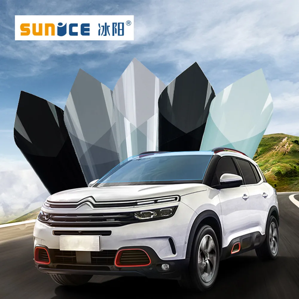 

SUNICE High UV Proof Car Sticker VLT 5%~70% Black Grey Blue Green Window Tint Auto Home Use Self Adhesive Solar Sun Shading Film