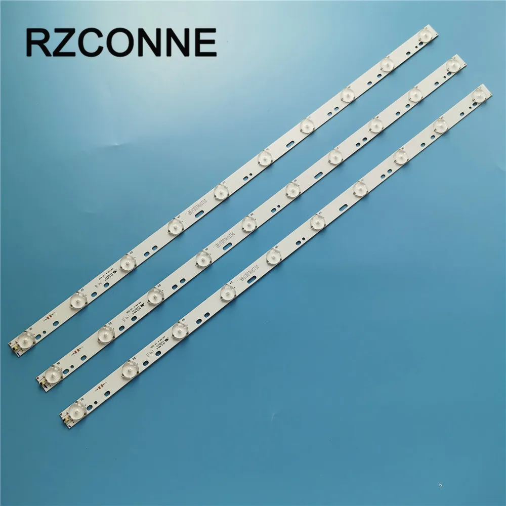 10pcs 32'' 570mm*17mm 10leds LED Backlight Lamps LED Strips w/ Optical Lens Fliter for TV Monitor Panel 30V New