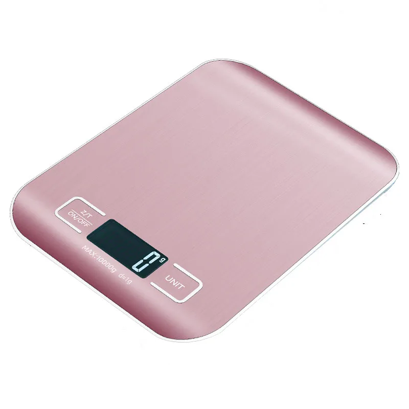 10/5Kg 1g Kitchen Scale digital Stainless Steel Weighing Scale Food Diet Postal Balance Measuring LCD Electronic Scales