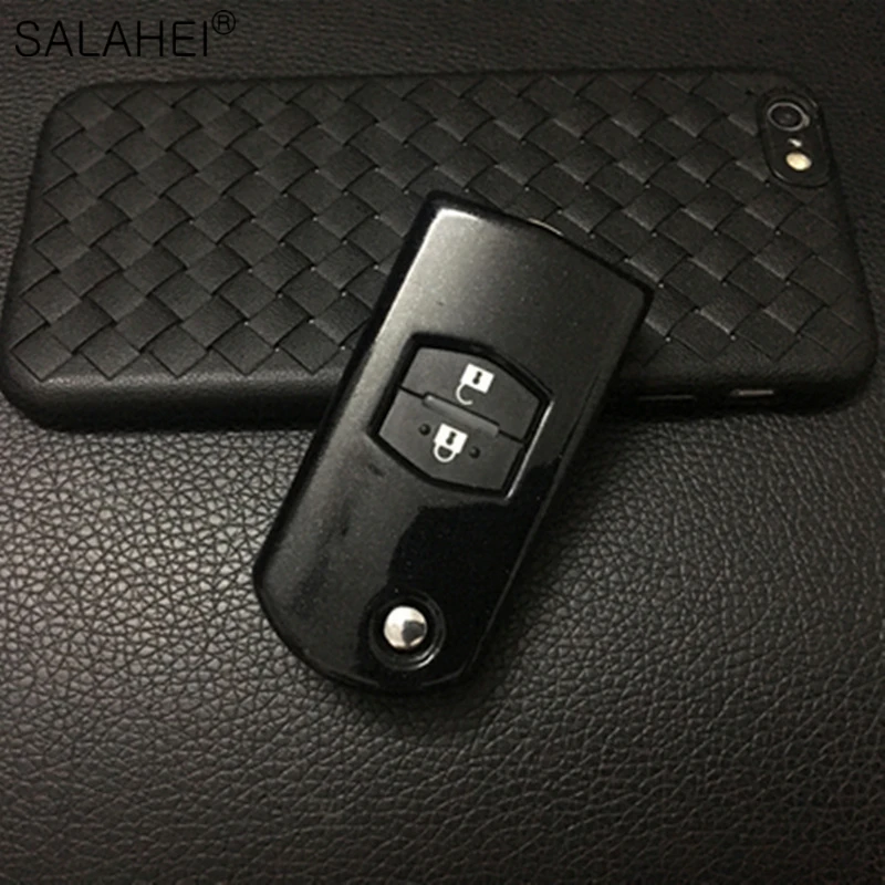 High quality ABS Key Holder Car Key Cover Case For Mazda 2 3 5 6 CX7 CX9 RX8 MX5 MPV Demio 2 Button Remote New Car Flip Key Case