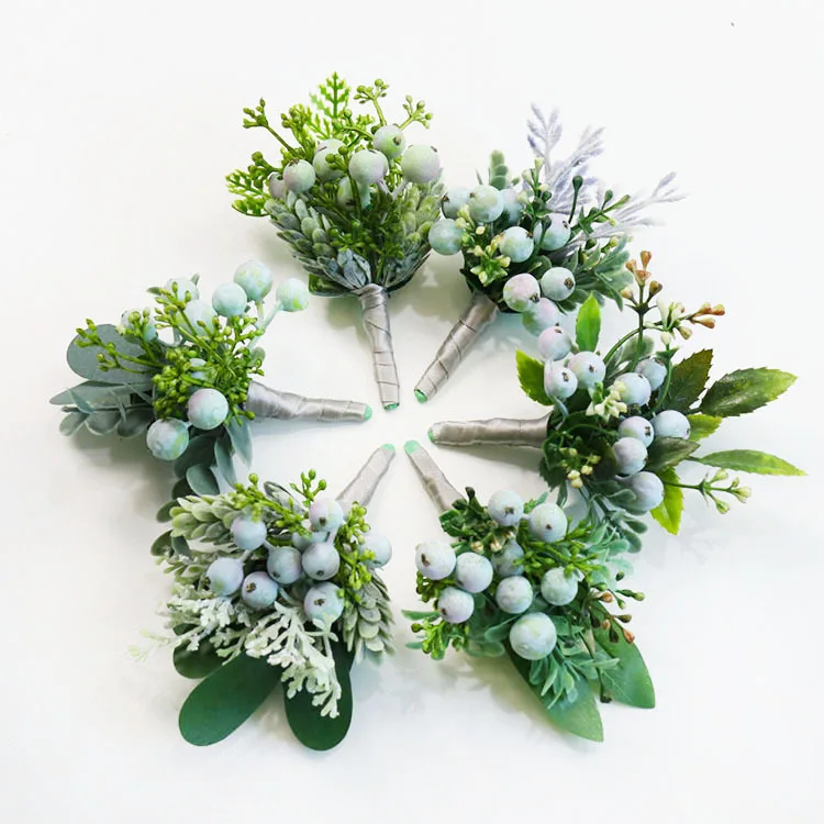 Novo boutonnieres aritifical flores casamento corsage pinos de pulso flores para ocasiões especiais