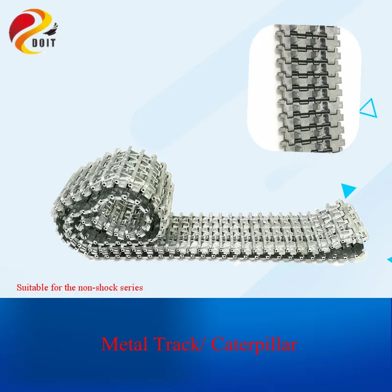 DOIT 1pcs 78 ซม.โลหะ Caterpillar TRACK CHAIN สําหรับหุ่นยนต์ถังรถแชสซีฝ่าอุปสรรค-surmounting DIY RC ของเล่นการทดลองของเล่น