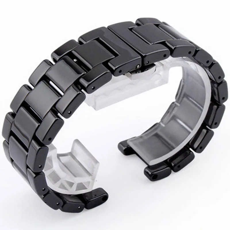concave ceramic strap 20*11 18*10 16*9mm watch band bracelet for gucci omega GC Guess Dior Pasha