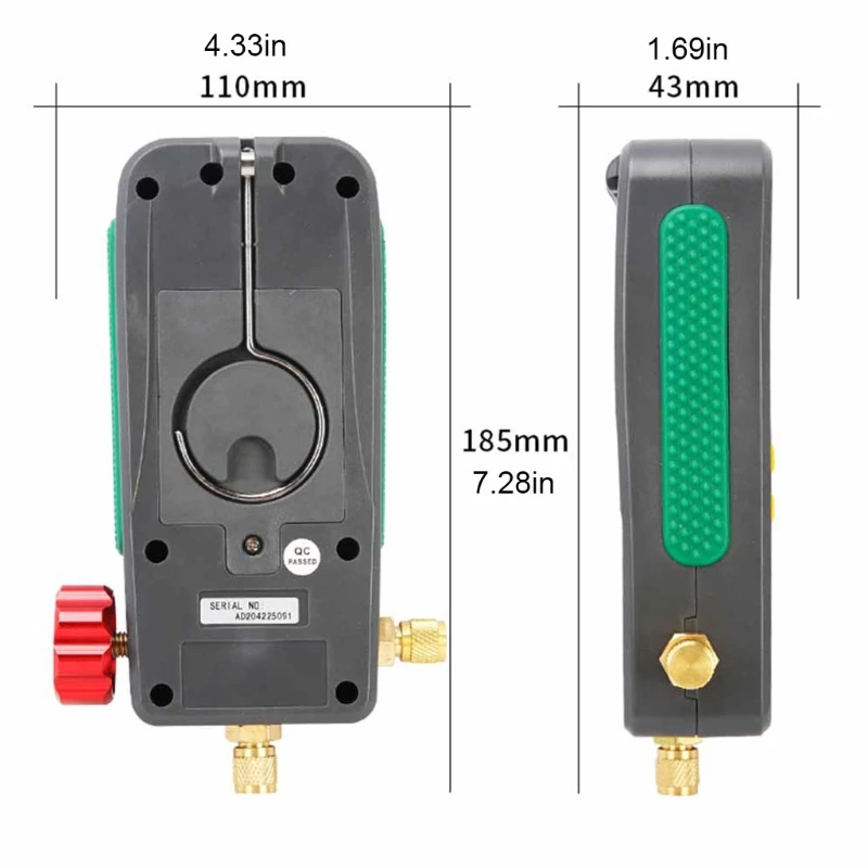 Tester del manometro elettronico della temperatura di pressione del condizionatore d\'aria dell\'automobile Dy518 del collettore digitale di