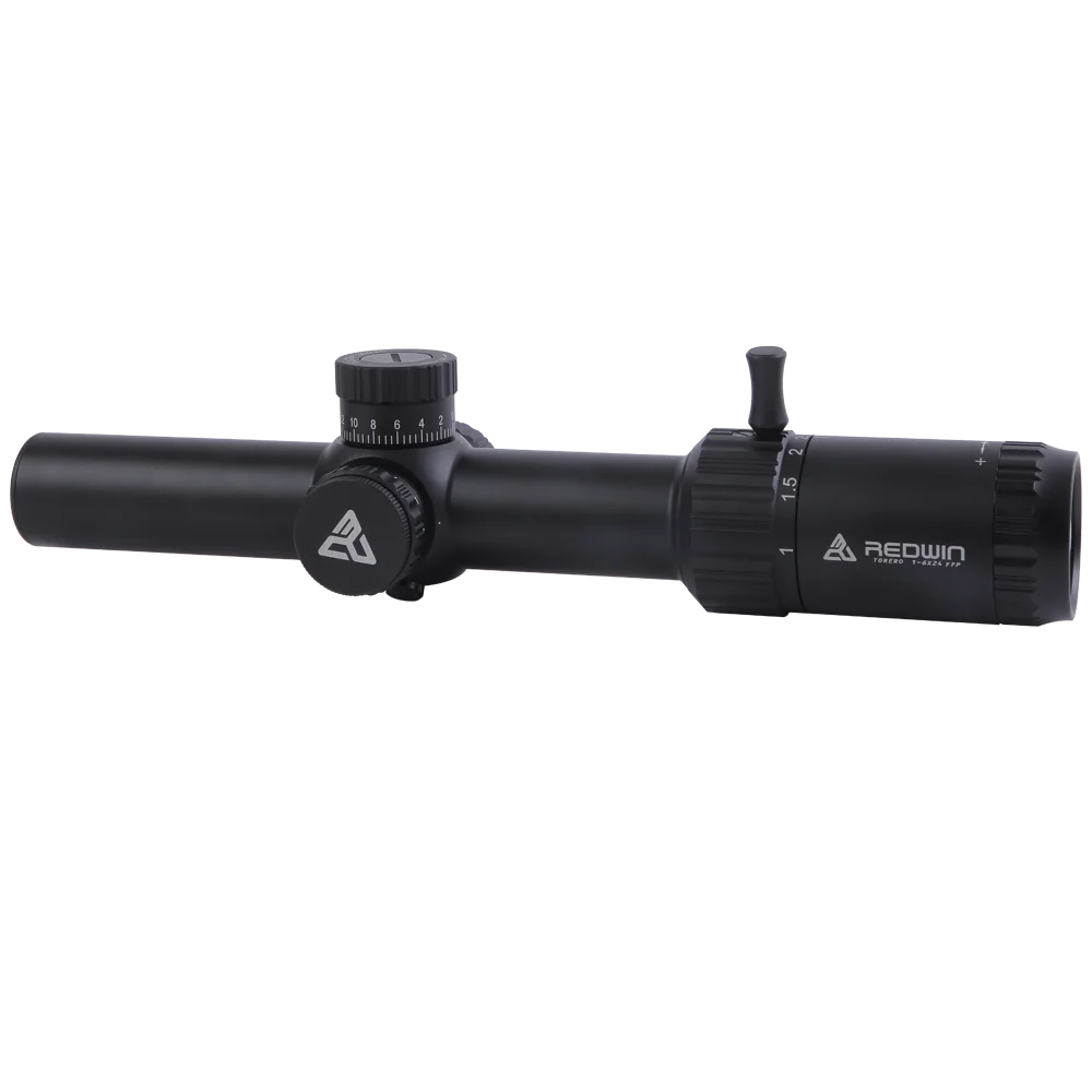 Red Win Torero 1-6x24 FFP Scope True 1x 30mm 1/2 MOA Turret Zero Lock 6 Level Red Horseshoe Reticle for AR15 . 3006 .338 Napua