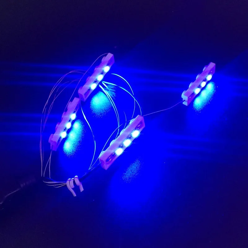 1 PCS Streifen Lichter mit Ziegel 4 In 1 USB LED Licht Up Kit Creator Haus Licht Zubehör Für Gebäude blöcke Modell Bricks Spielzeug