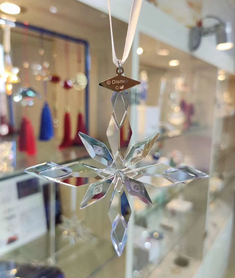 2020 Crystal Snowflakes Car Frozen2 Hanging Pendant Home Room Decoration Suspension Ornaments Christmas Gifts Xmas craft