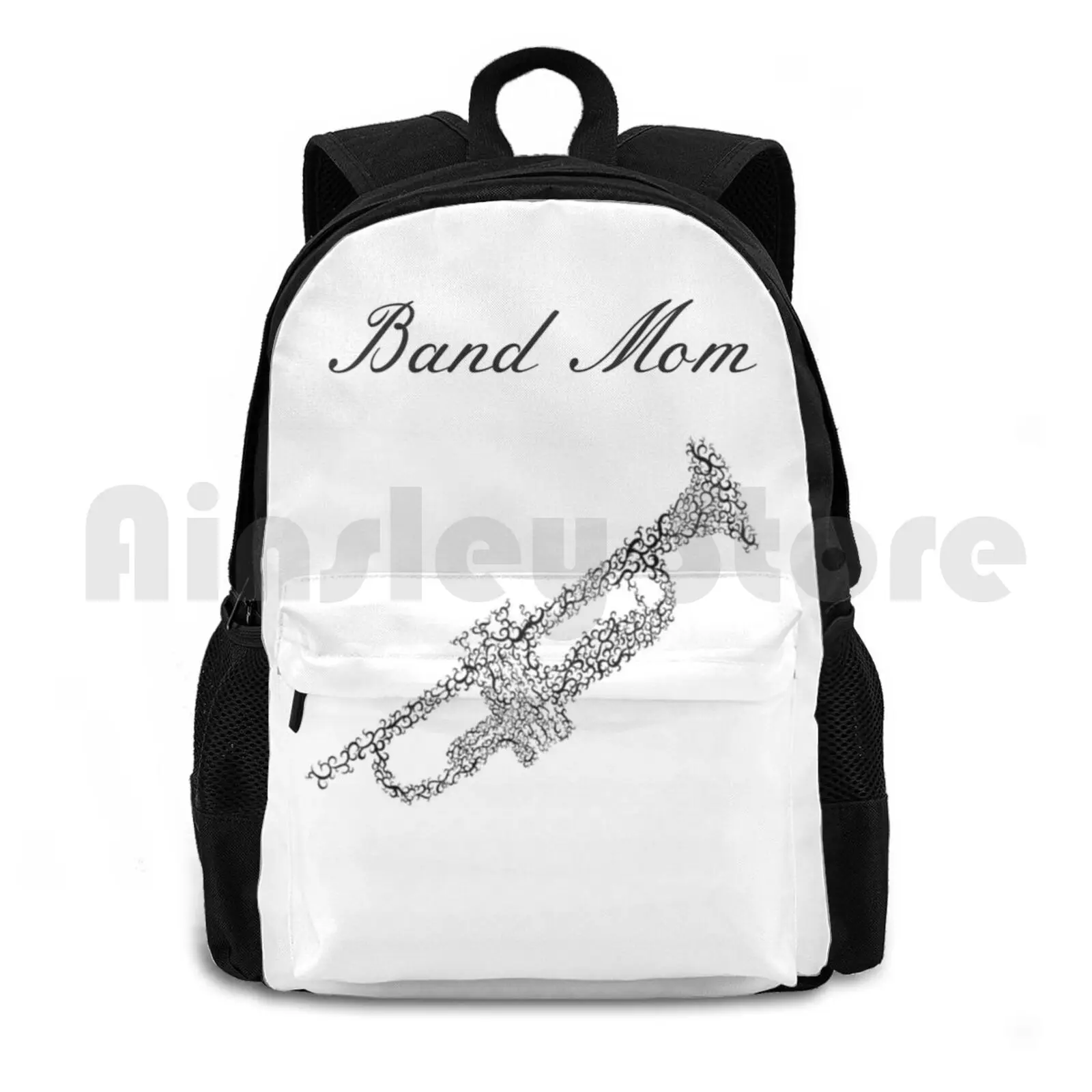 

Band Mom Trumpet Outdoor Hiking Backpack Waterproof Camping Travel Band Mom Band Marching Band Trumpet Music Horn Mom Mothers