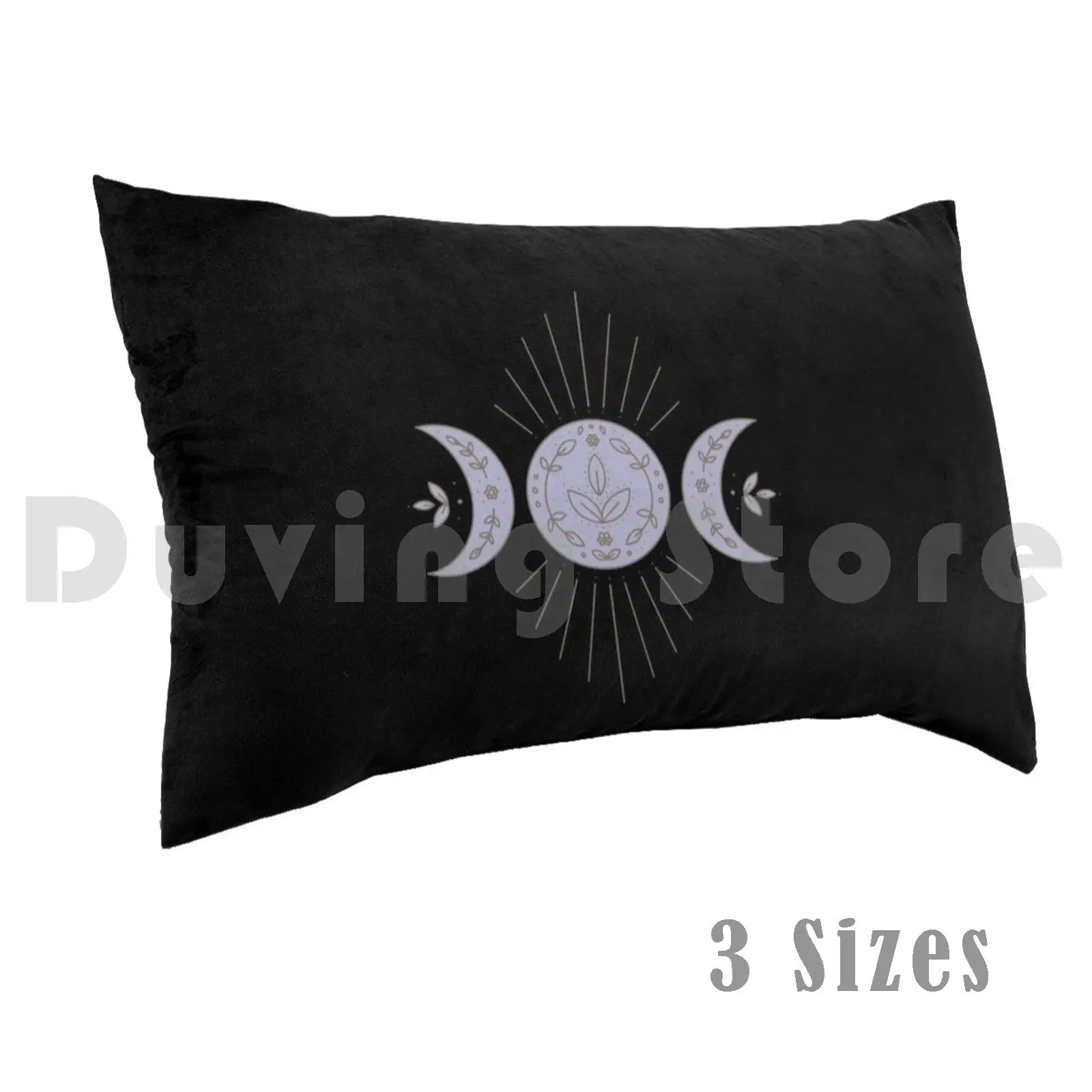 Triple Moon Goddess Illustration Pillow Case DIY 50*70 Triple Moon Goddess Goddess Moon Witchy Nature Moon Moon