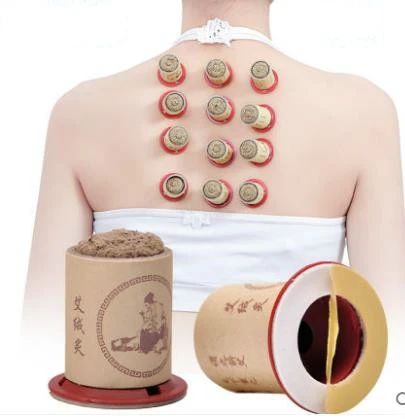 30pcs Moxa Artemisia Tube Self-stick Chinese Moxibustion Stickers Therapy Heating Acupuntura Point Warm Meridian