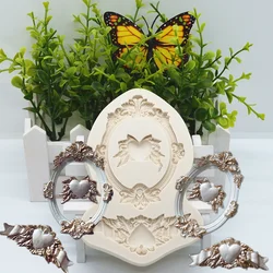 Love Leaf Photo Frame Silicone Mold Resin Kitchen Baking Tool DIY Cake Pastry Fondant Moulds Chocolate Dessert Lace Decoration