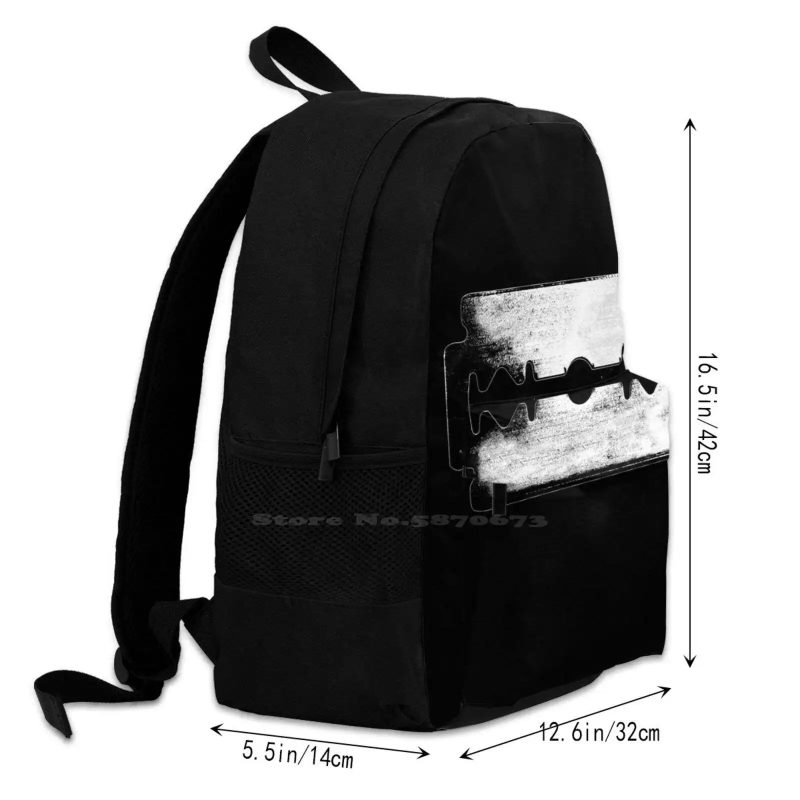 Blade Teen College Student Backpack Pattern Design Bags Blade Punk Funny Satire