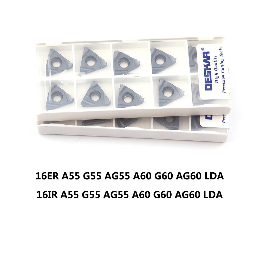 DESKAR100 أصلي 16IR 16ER AG60 AG55 LDA LDC كربيد إدراج موضوع تحول إدراج قطع طلاء أداة تحول CNC ،