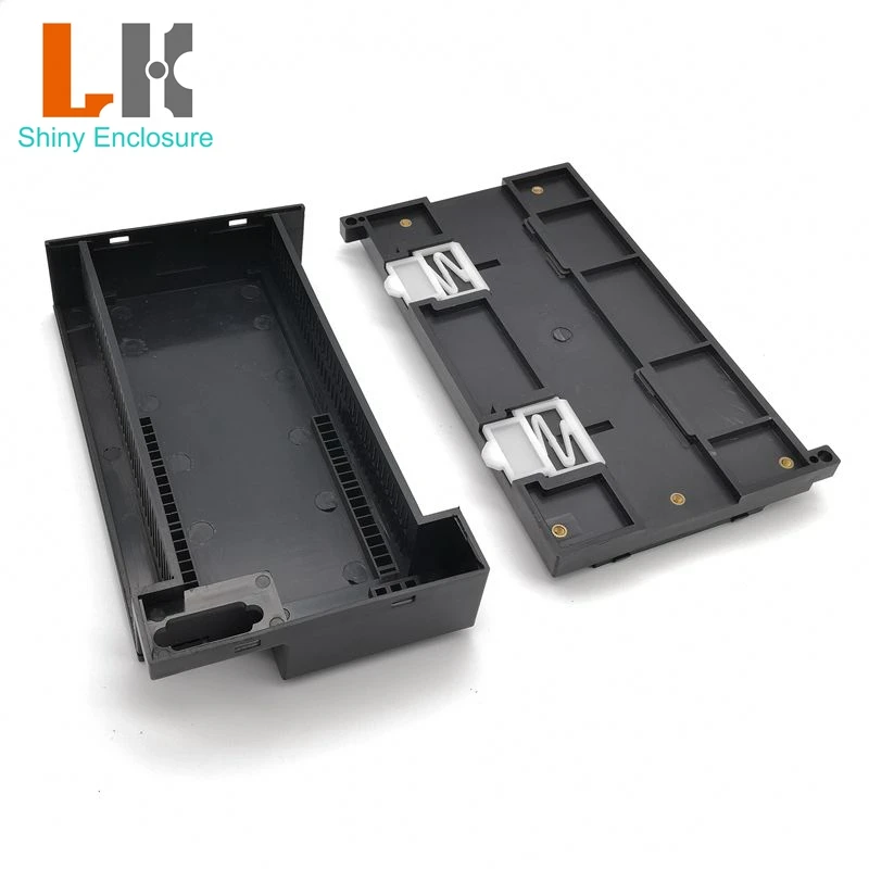 179x100x48mm Diy Din Rail plastik penutup untuk elektronik Abs Junction Box PLC plastik Din kotak rel untuk desain Pcb