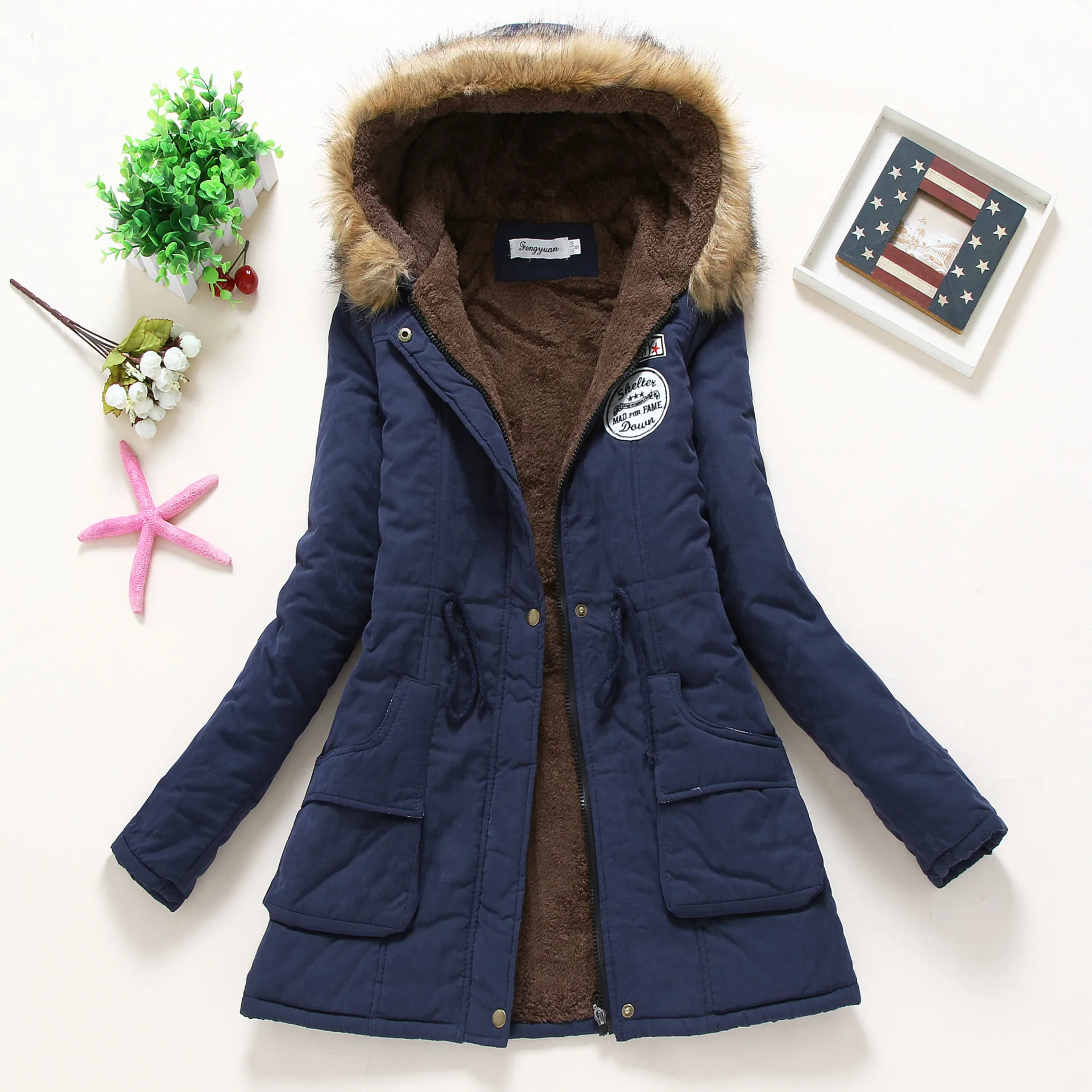 Faux Fur Coats For Women New Parkas Woman Winter Coat Thicken Cotton Jacket Women\'s Outwear Thick Overcoat