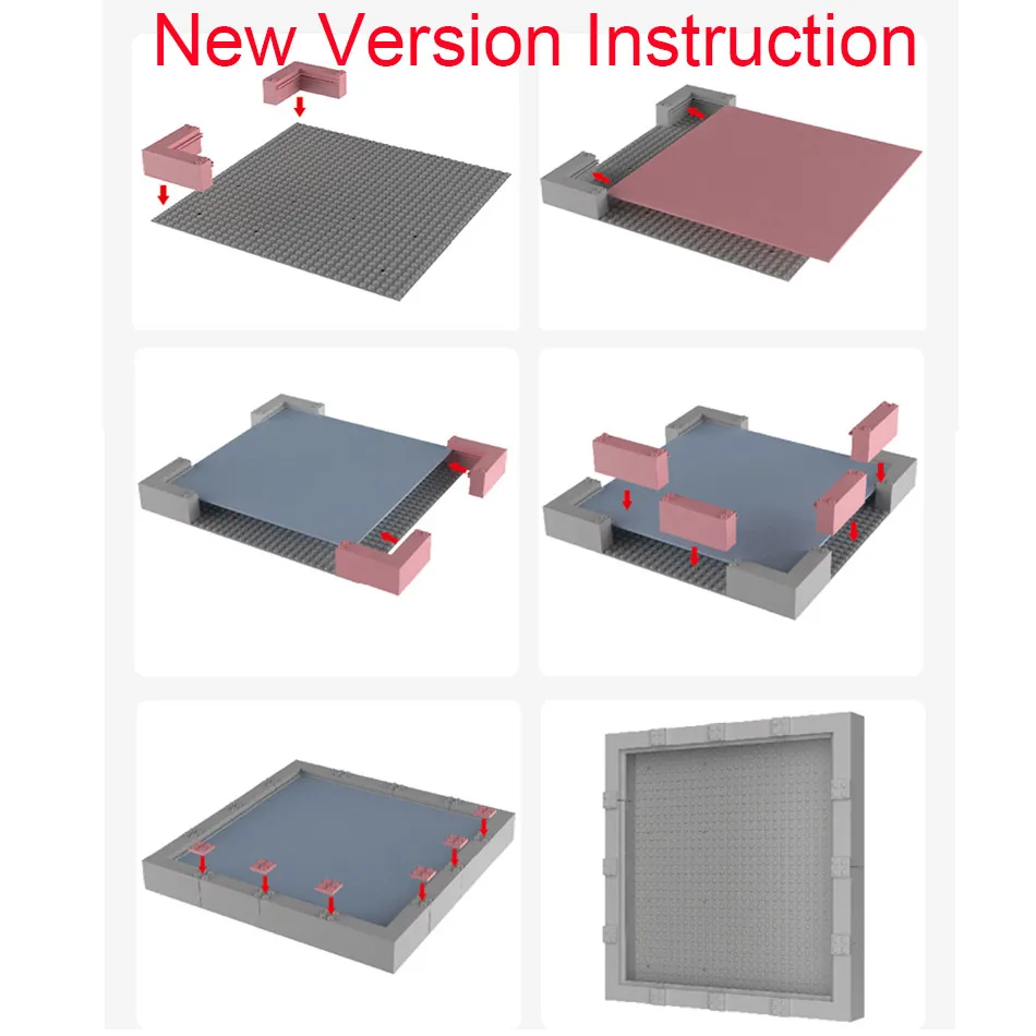 Big Size Display Case/Box Dustproof Board 32*48 Dots Base Plate DIY Building Blocks Parts Compatible Figures Kids Toys