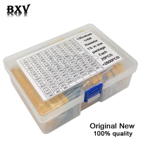 2600PCS/LOT 130 Values 1/4W 0.25W 1% Metal Film Resistors Assorted Pack Kit Set Lot Resistors Assortment Kits Fixed Resistor