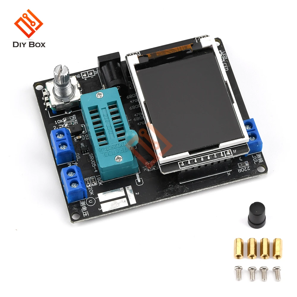 Mega328 Full Assembled Transistor Tester LCR Diode Capacitance Meter PWM wave Frequency Signal Generator English Russian