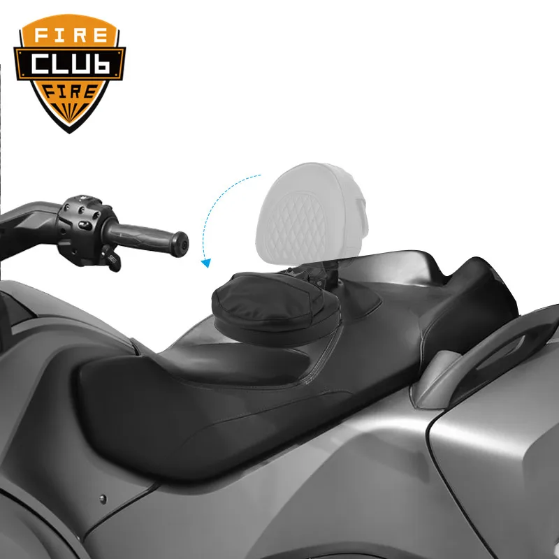 

High Quality Motorcycle Black Leather Adjustable Smart Mount Comfortable Backrest Pad Fit For Can Am Spyder RT SE6 SM5 2008-2017